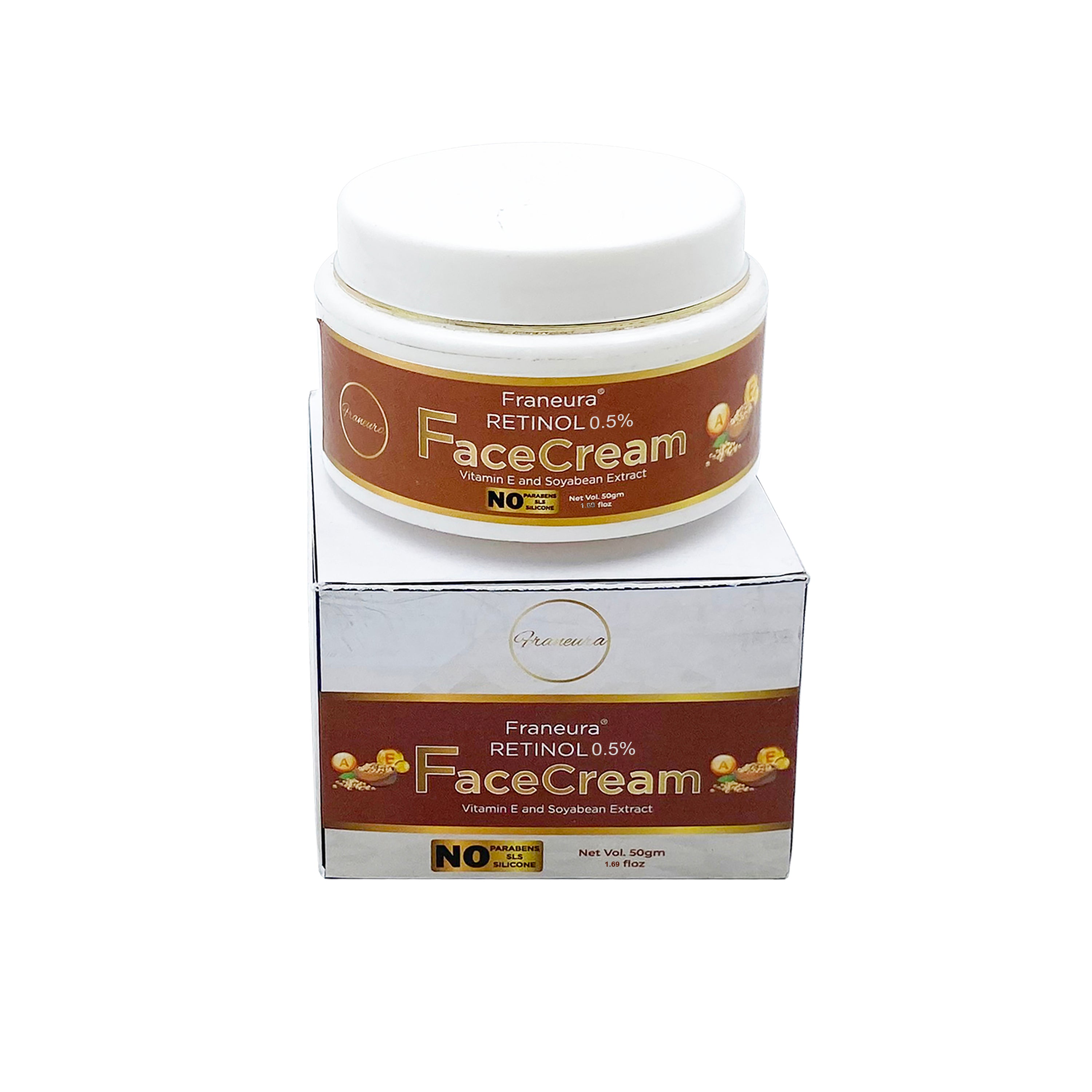 Franeura Natural Face Wash and Retinol Face Cream Combo for Gentle Cleansing, Powerful Results