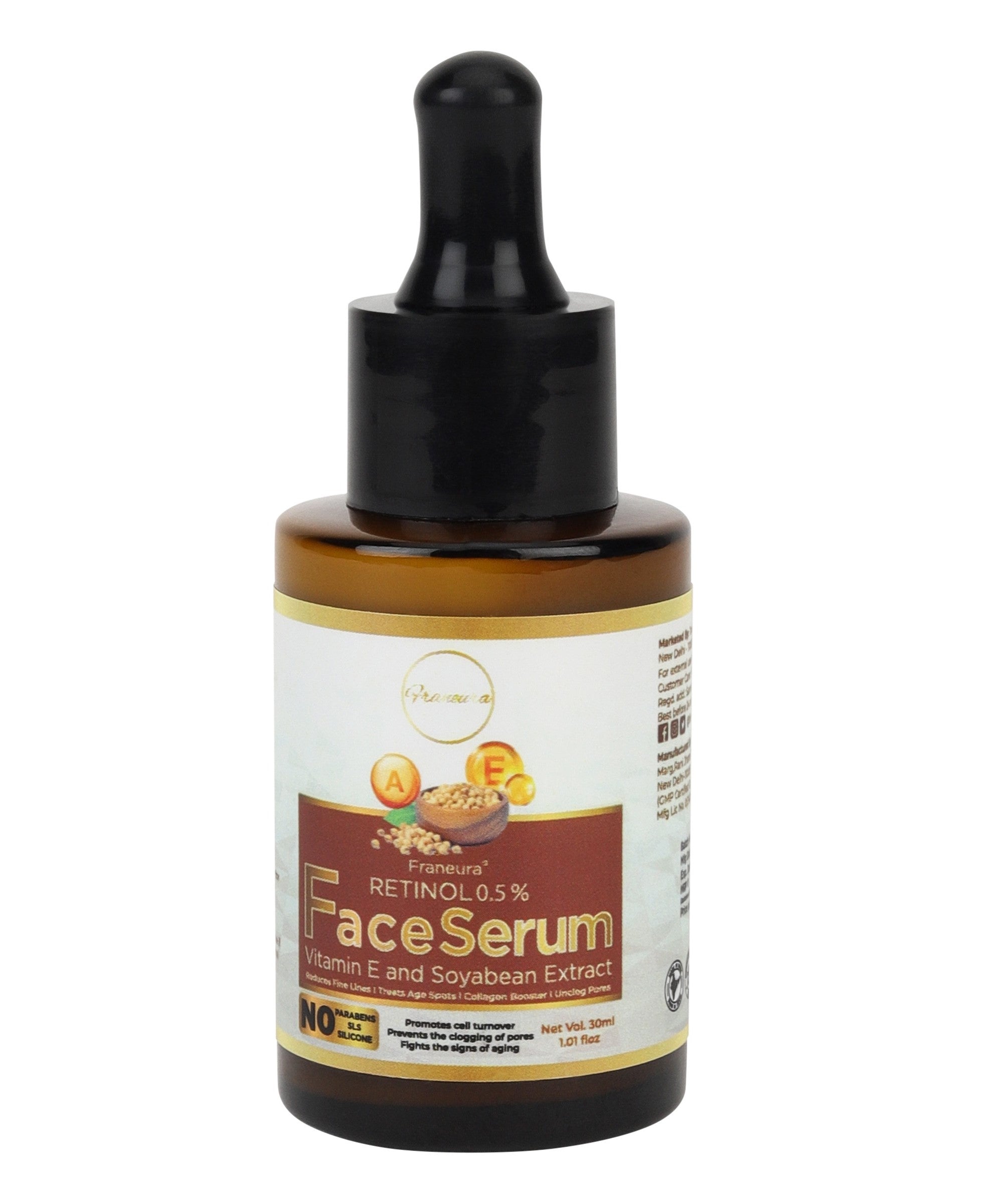 Franeura Youthful Glow Duo: Vitamin C Face Wash and Retinol Face Serum for Visible Results