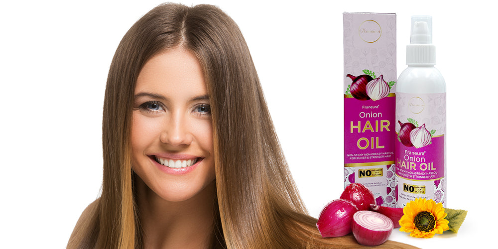 Franeura Natural Onion Oil for Stronger, Healthier Hair - Promotes Hair Growth & Prevents Hair Loss ( 200 ml )