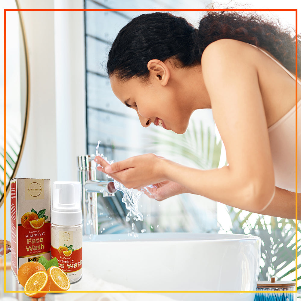 Franeura Vitamin C Foaming Face Wash - Brighten & Even Skin Tone - Remove dirt and impurities ( 100 ml )