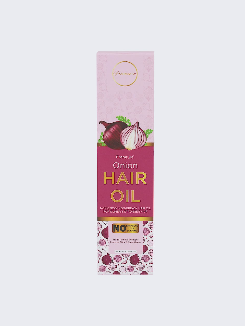 Franeura Natural Onion Oil for Stronger, Healthier Hair - Promotes Hair Growth & Prevents Hair Loss ( 200 ml )