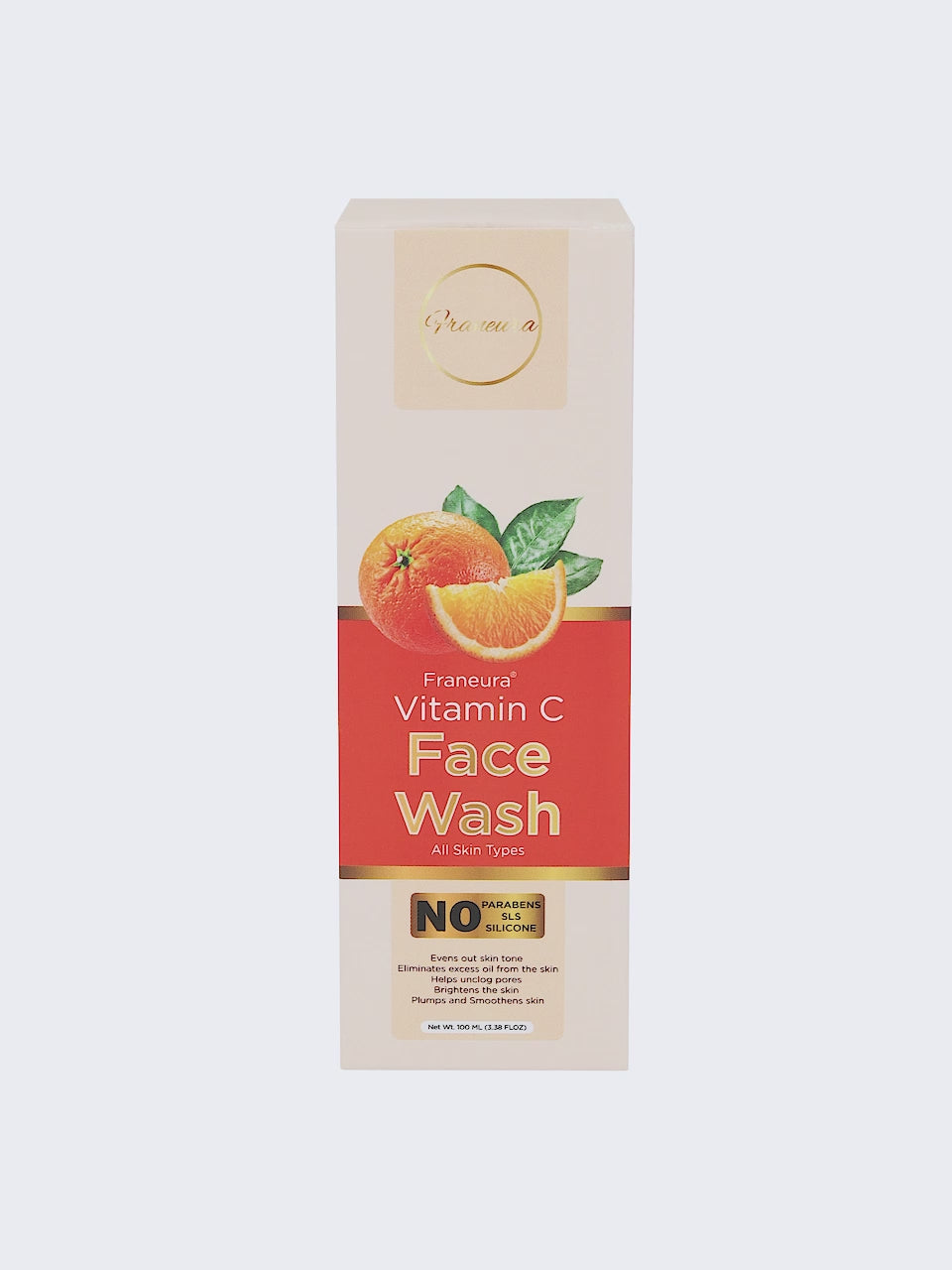 Franeura Vitamin C Foaming Face Wash - Brighten & Even Skin Tone - Remove dirt and impurities ( 100 ml )